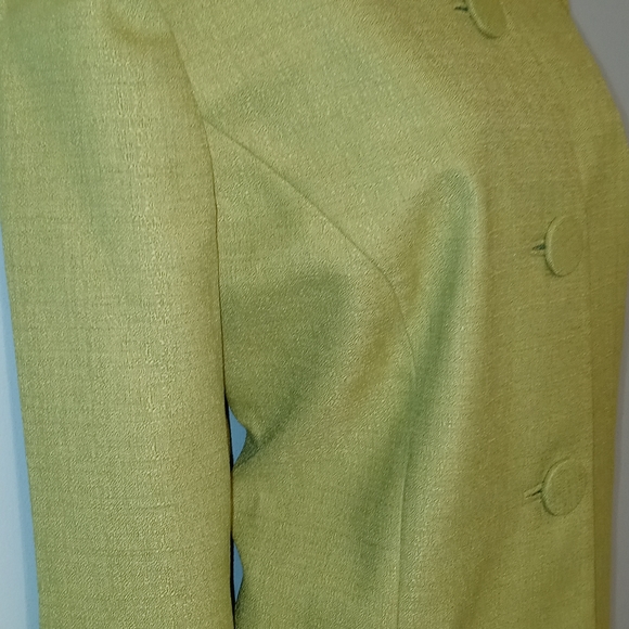 Leslie‎ Fay Jacket Size 14 Lime Green 100% Polyester 3 Buttons - Picture 5 of 13